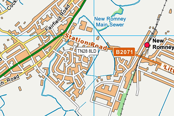 TN28 8LD map - OS VectorMap District (Ordnance Survey)