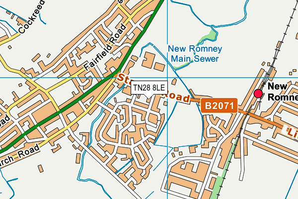 TN28 8LE map - OS VectorMap District (Ordnance Survey)