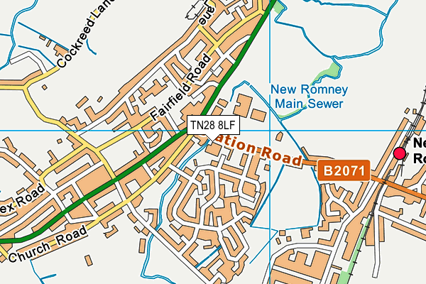 TN28 8LF map - OS VectorMap District (Ordnance Survey)