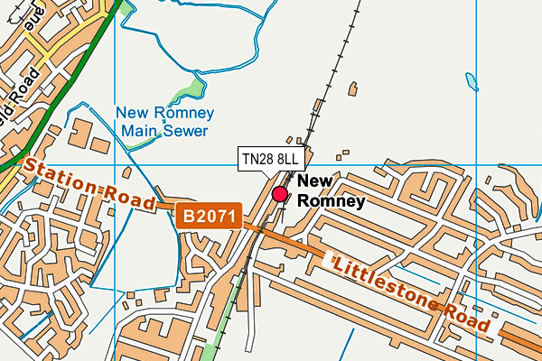 TN28 8LL map - OS VectorMap District (Ordnance Survey)