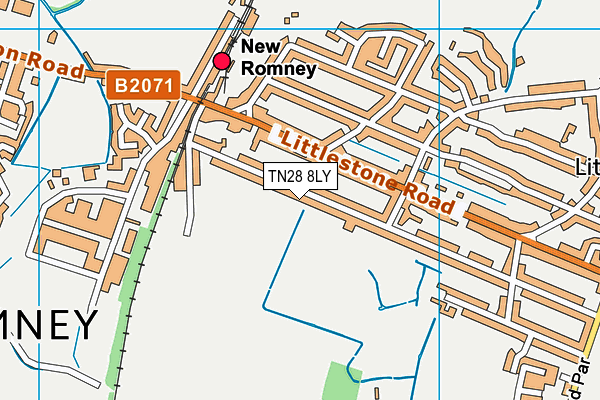 TN28 8LY map - OS VectorMap District (Ordnance Survey)