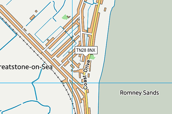 TN28 8NX map - OS VectorMap District (Ordnance Survey)
