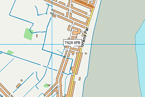 TN28 8PB map - OS VectorMap District (Ordnance Survey)