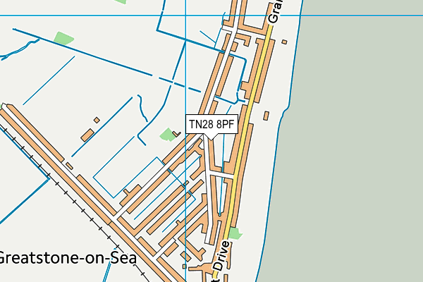 TN28 8PF map - OS VectorMap District (Ordnance Survey)
