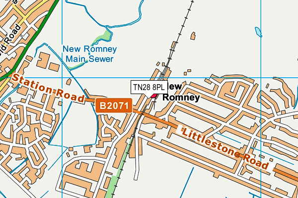 TN28 8PL map - OS VectorMap District (Ordnance Survey)