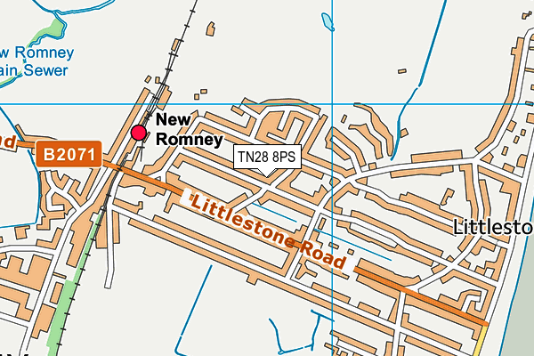 TN28 8PS map - OS VectorMap District (Ordnance Survey)