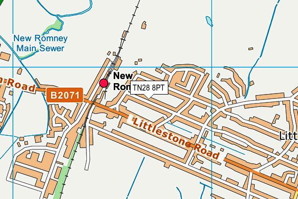TN28 8PT map - OS VectorMap District (Ordnance Survey)