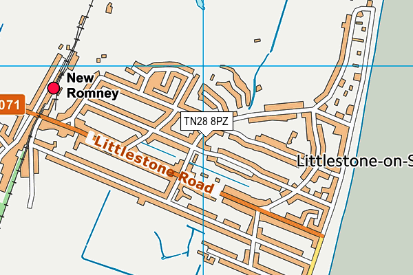 TN28 8PZ map - OS VectorMap District (Ordnance Survey)