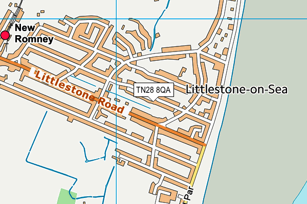 TN28 8QA map - OS VectorMap District (Ordnance Survey)