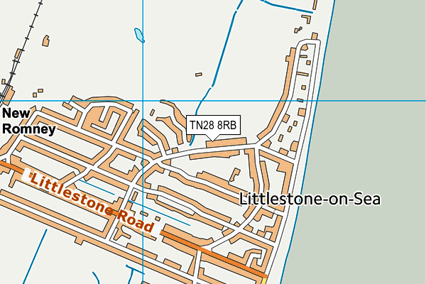Littlestone Golf Club map (TN28 8RB) - OS VectorMap District (Ordnance Survey)