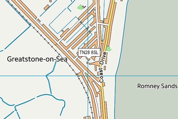 TN28 8SL map - OS VectorMap District (Ordnance Survey)