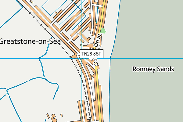 TN28 8ST map - OS VectorMap District (Ordnance Survey)