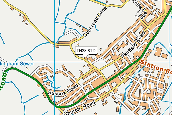 TN28 8TD map - OS VectorMap District (Ordnance Survey)