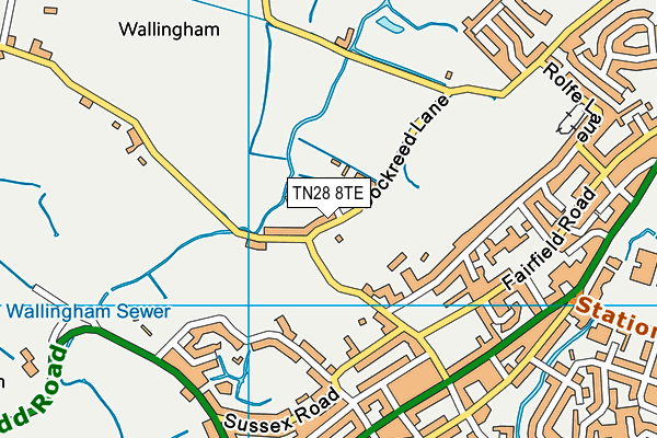 TN28 8TE map - OS VectorMap District (Ordnance Survey)