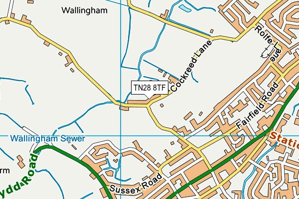 TN28 8TF map - OS VectorMap District (Ordnance Survey)