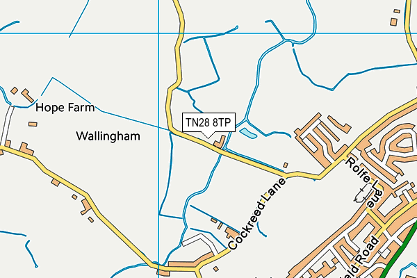 TN28 8TP map - OS VectorMap District (Ordnance Survey)