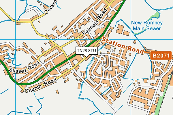 TN28 8TU map - OS VectorMap District (Ordnance Survey)