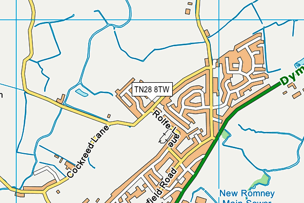 TN28 8TW map - OS VectorMap District (Ordnance Survey)