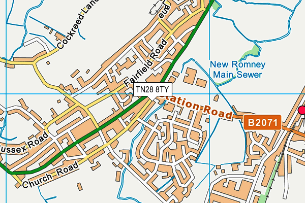 TN28 8TY map - OS VectorMap District (Ordnance Survey)