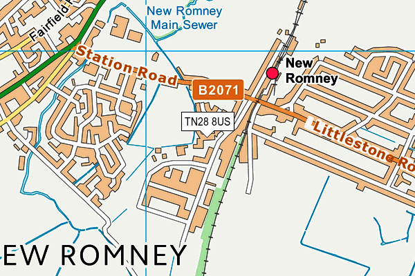 TN28 8US map - OS VectorMap District (Ordnance Survey)