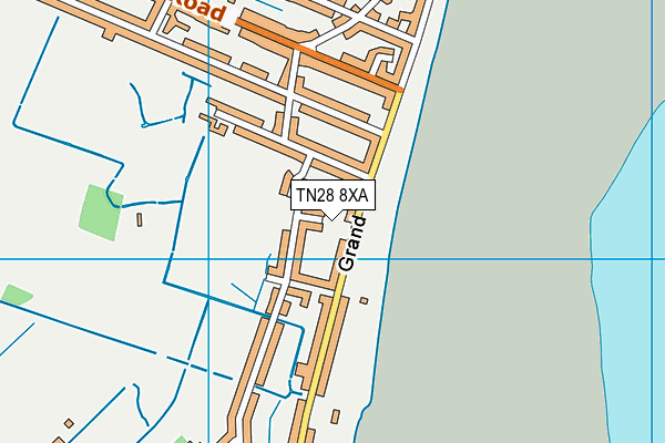 TN28 8XA map - OS VectorMap District (Ordnance Survey)