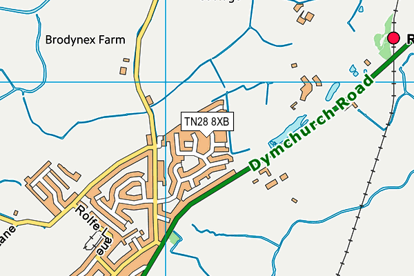 TN28 8XB map - OS VectorMap District (Ordnance Survey)