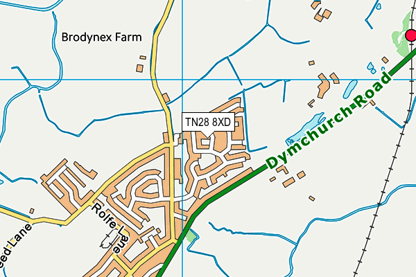 TN28 8XD map - OS VectorMap District (Ordnance Survey)