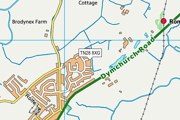 TN28 8XG map - OS VectorMap District (Ordnance Survey)