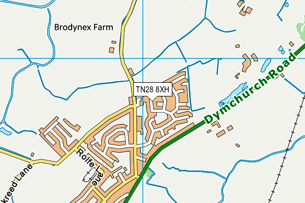 TN28 8XH map - OS VectorMap District (Ordnance Survey)