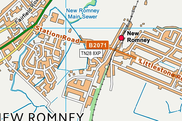 TN28 8XP map - OS VectorMap District (Ordnance Survey)