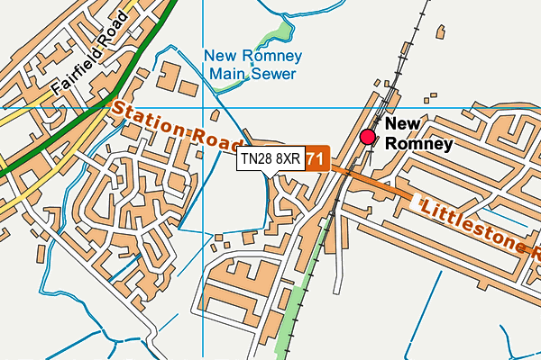 TN28 8XR map - OS VectorMap District (Ordnance Survey)