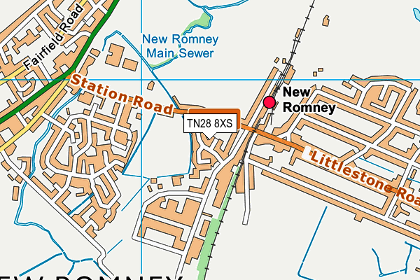 TN28 8XS map - OS VectorMap District (Ordnance Survey)