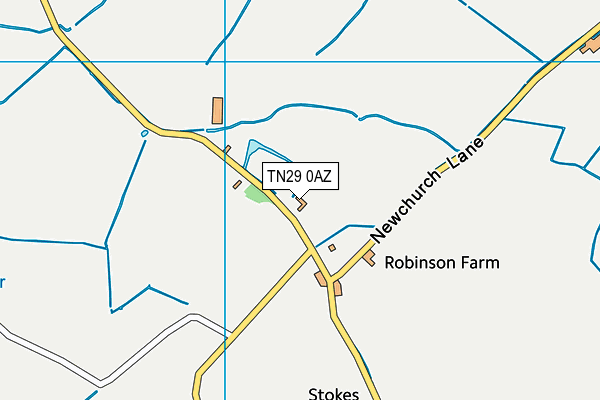 TN29 0AZ map - OS VectorMap District (Ordnance Survey)