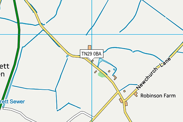TN29 0BA map - OS VectorMap District (Ordnance Survey)
