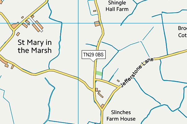 TN29 0BS map - OS VectorMap District (Ordnance Survey)