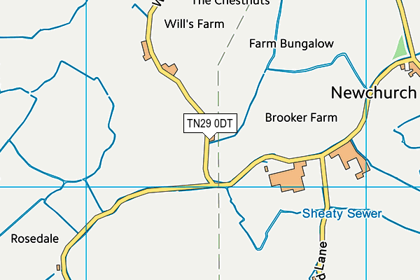TN29 0DT map - OS VectorMap District (Ordnance Survey)