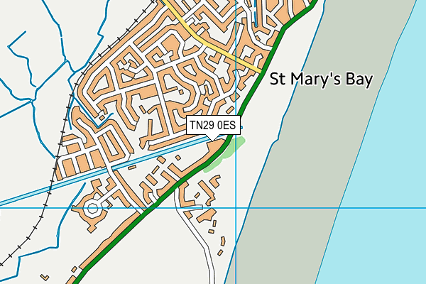 TN29 0ES map - OS VectorMap District (Ordnance Survey)