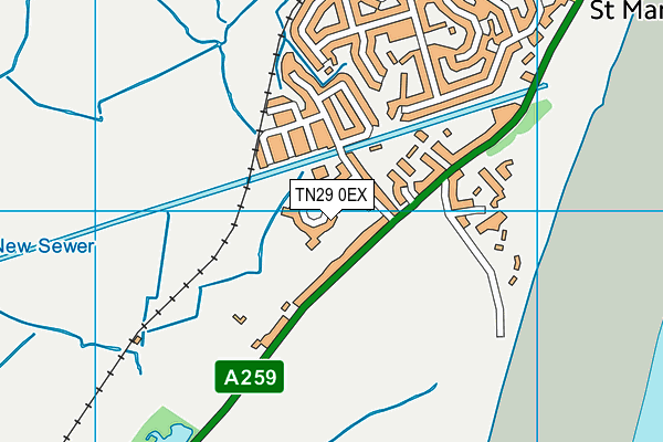 TN29 0EX map - OS VectorMap District (Ordnance Survey)