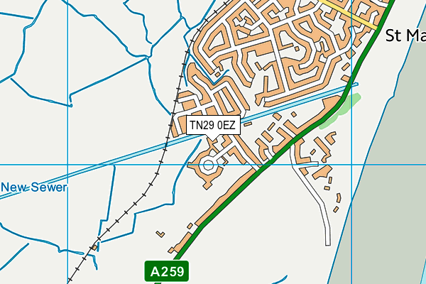 TN29 0EZ map - OS VectorMap District (Ordnance Survey)