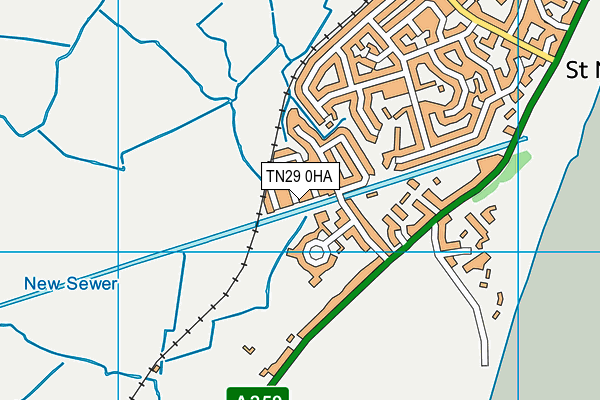 TN29 0HA map - OS VectorMap District (Ordnance Survey)