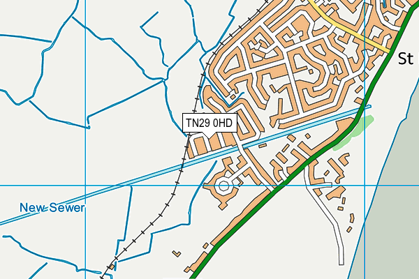 TN29 0HD map - OS VectorMap District (Ordnance Survey)