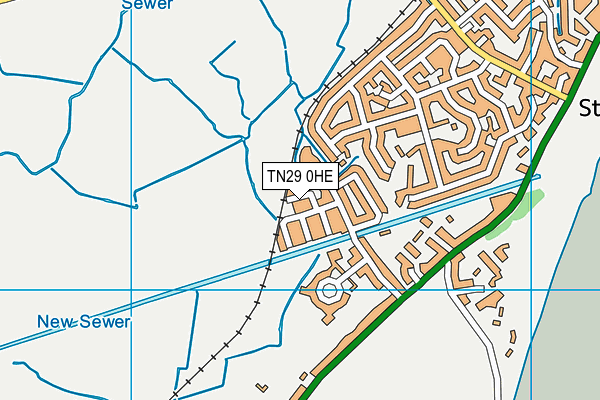 TN29 0HE map - OS VectorMap District (Ordnance Survey)