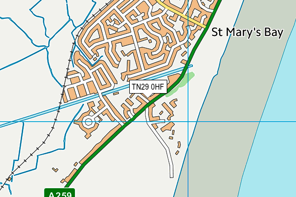 TN29 0HF map - OS VectorMap District (Ordnance Survey)
