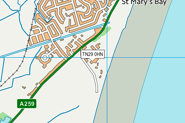 TN29 0HN map - OS VectorMap District (Ordnance Survey)