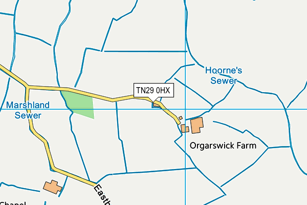 TN29 0HX map - OS VectorMap District (Ordnance Survey)