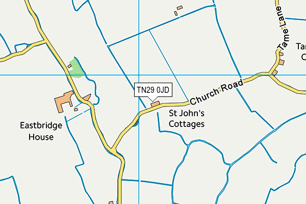 TN29 0JD map - OS VectorMap District (Ordnance Survey)