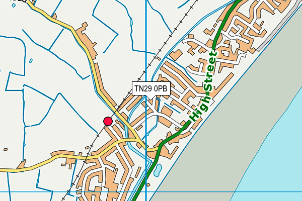 TN29 0PB map - OS VectorMap District (Ordnance Survey)
