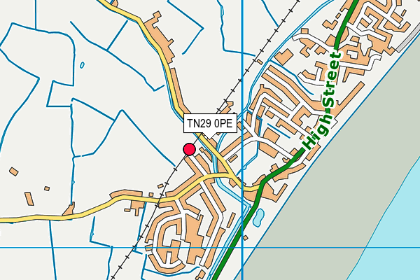 TN29 0PE map - OS VectorMap District (Ordnance Survey)