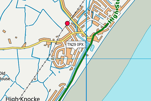 TN29 0PX map - OS VectorMap District (Ordnance Survey)