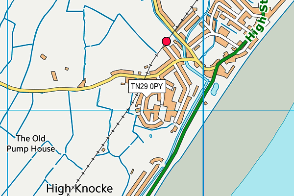 TN29 0PY map - OS VectorMap District (Ordnance Survey)
